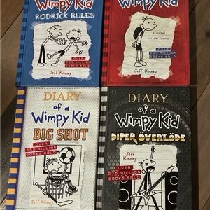 Diary of a Wimpy Kid Book Set - Three Hardcover and one paperback